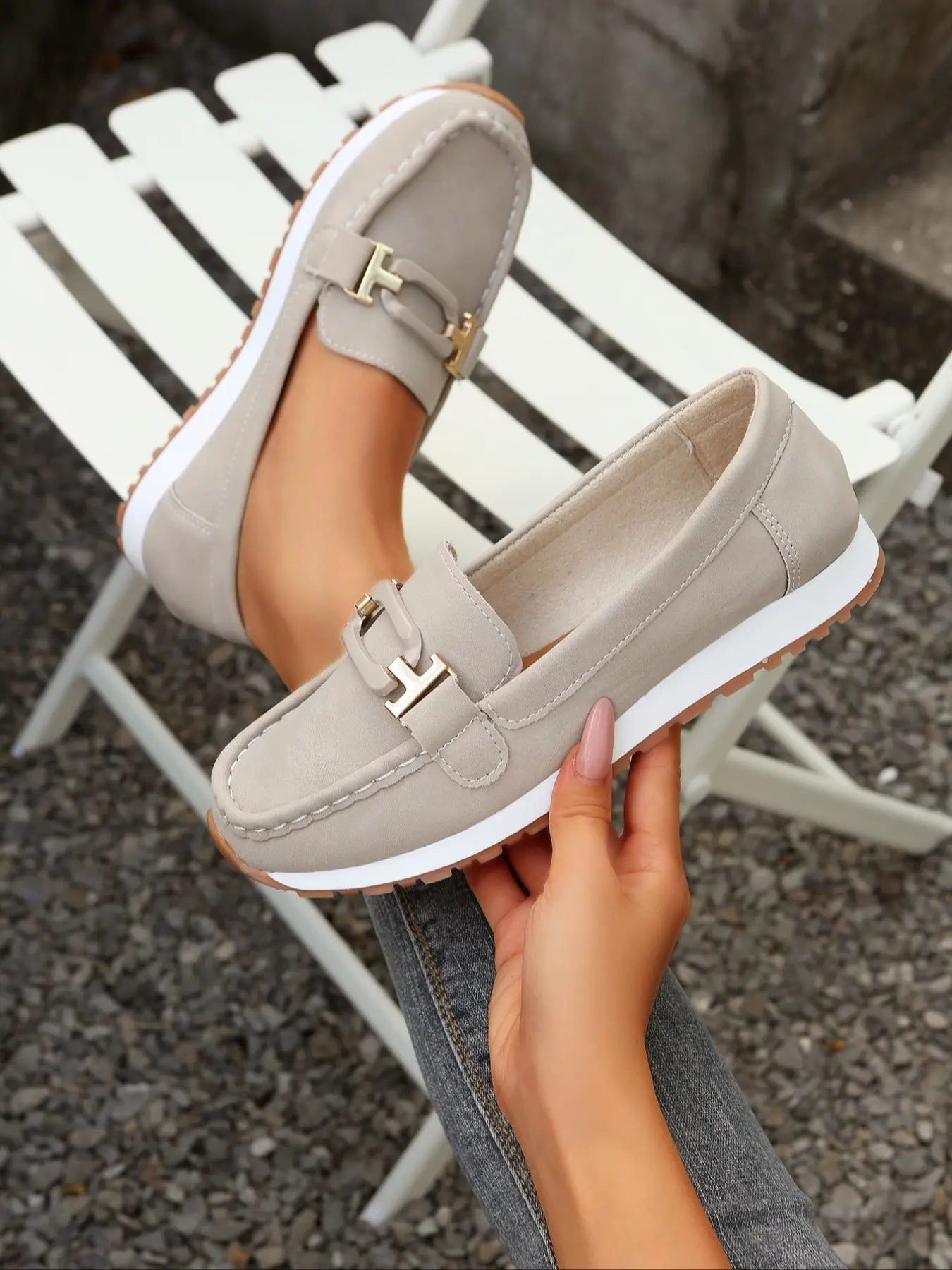 Women's Loafers – Round Toe, Slip-On, Lightweight