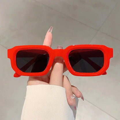 6 - Pack Vintage Rectangle Frame Sunglasses for Men & Women with UV400 Protection
