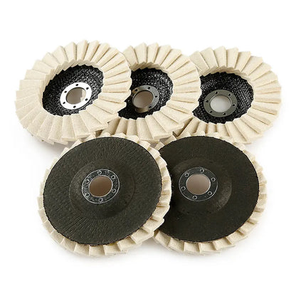 5-Inch Wool Flap Polishing Wheels for Angle Grinders