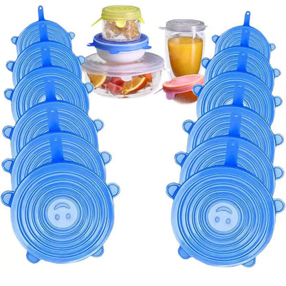 Universal Reusable Silicone Lids – 6 PCS Pack