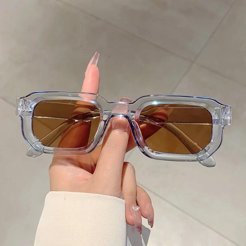 6 - Pack Vintage Rectangle Frame Sunglasses for Men & Women with UV400 Protection