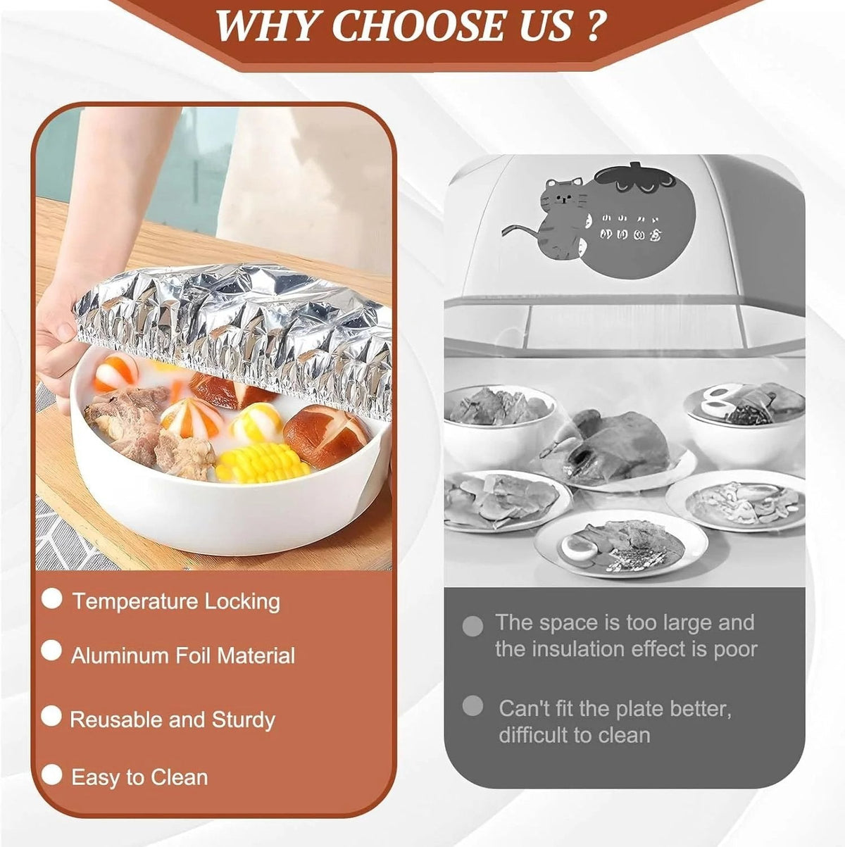 Reusable Aluminum Foil Food Cover – Keeps Meals Warm, Fresh & Protected