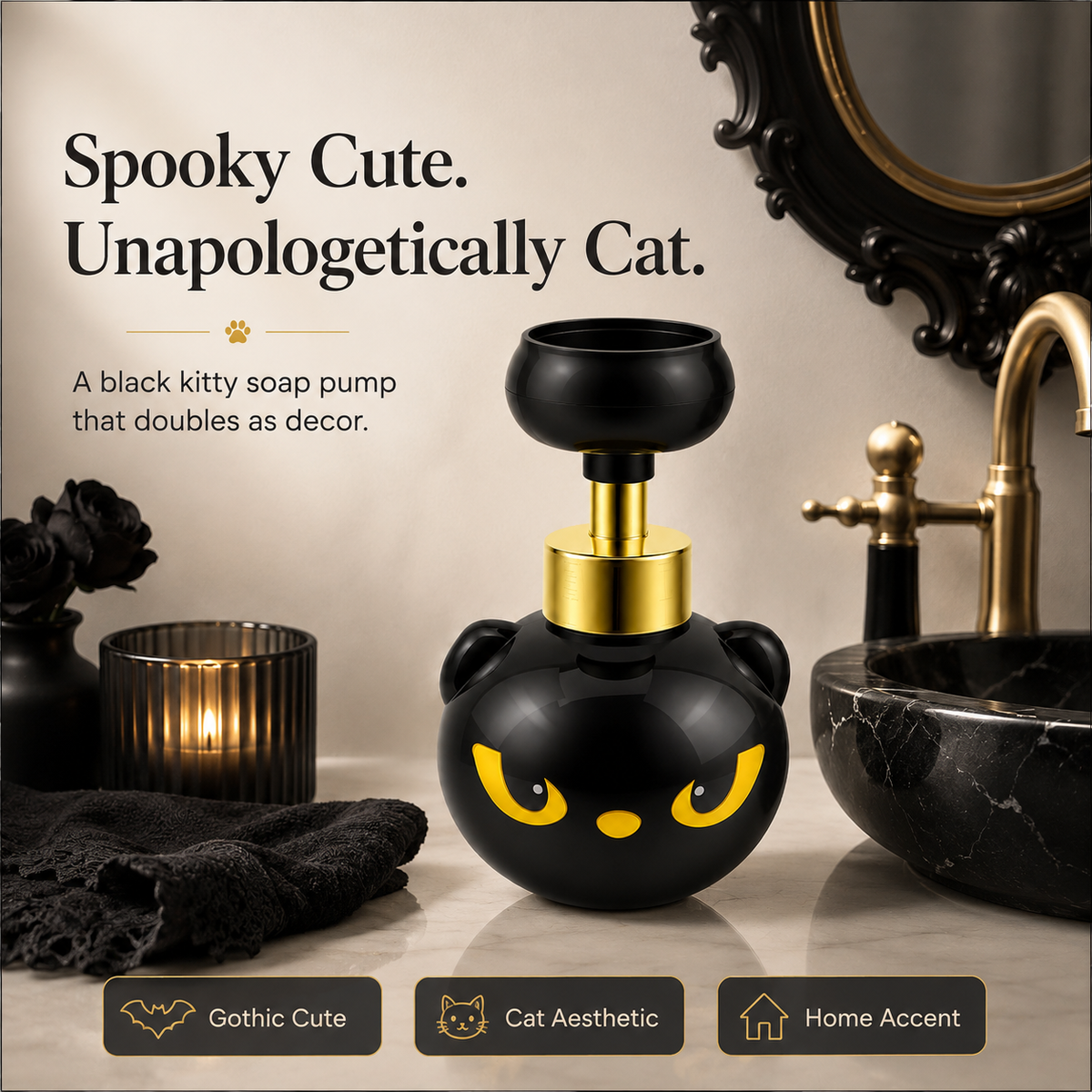 Cat Paw Foam Soap Dispenser-Pressing a Paw and Getting a Smile Back