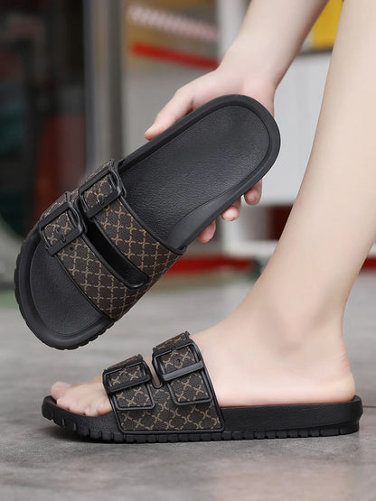 Unisex Floral Slides – Chunky Sole, Lightweight