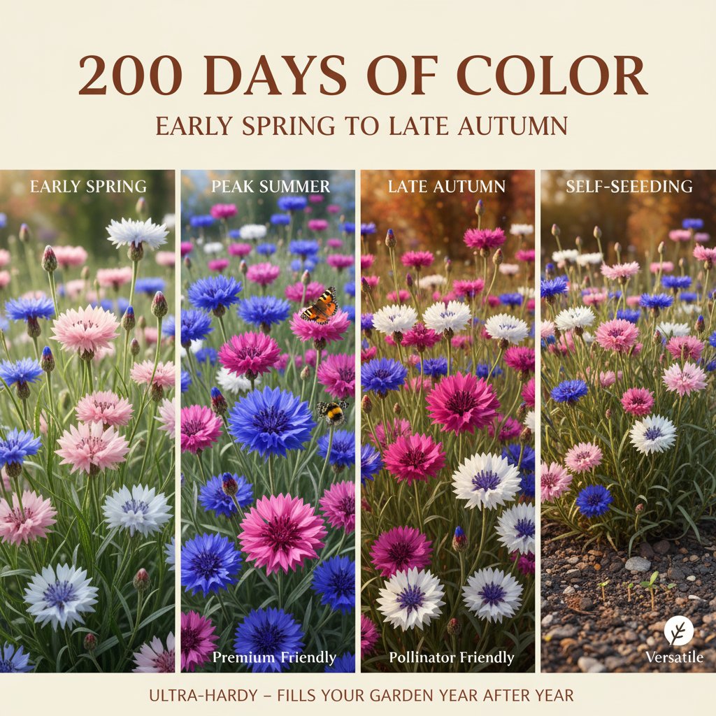 Premium Cornflower Seeds – The "Unstoppable" Wildflower That Grows Anywhere
