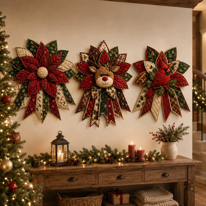 Beginner-Friendly Oversized Christmas Character Quilted Door Hanger Sewing Kit | Complete Kit with All Tools & Step-by-Step Guide Included