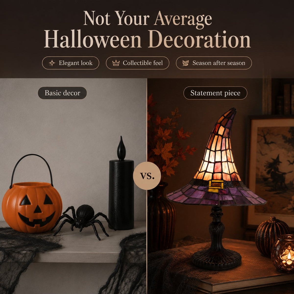 Stained-Resin-Style Witch Hat Lamp
