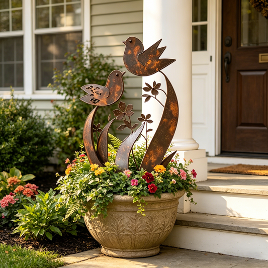 2026 Mother's Day Gifts 50% Off--Bird & Wildflower Metal Garden Stake