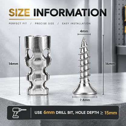 6x14mm Short Expansion Screws Set
