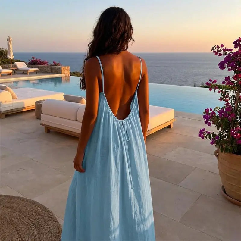 LAST DAY SAEL 40% OFF!!Women's Solid Color Cami Lounge Dress