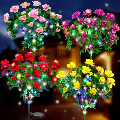 EverGlow Memorial Garden Bloom Lights – Featuring Ultra-Realistic Artificial Petals, Solar-Powered & Weatherproof