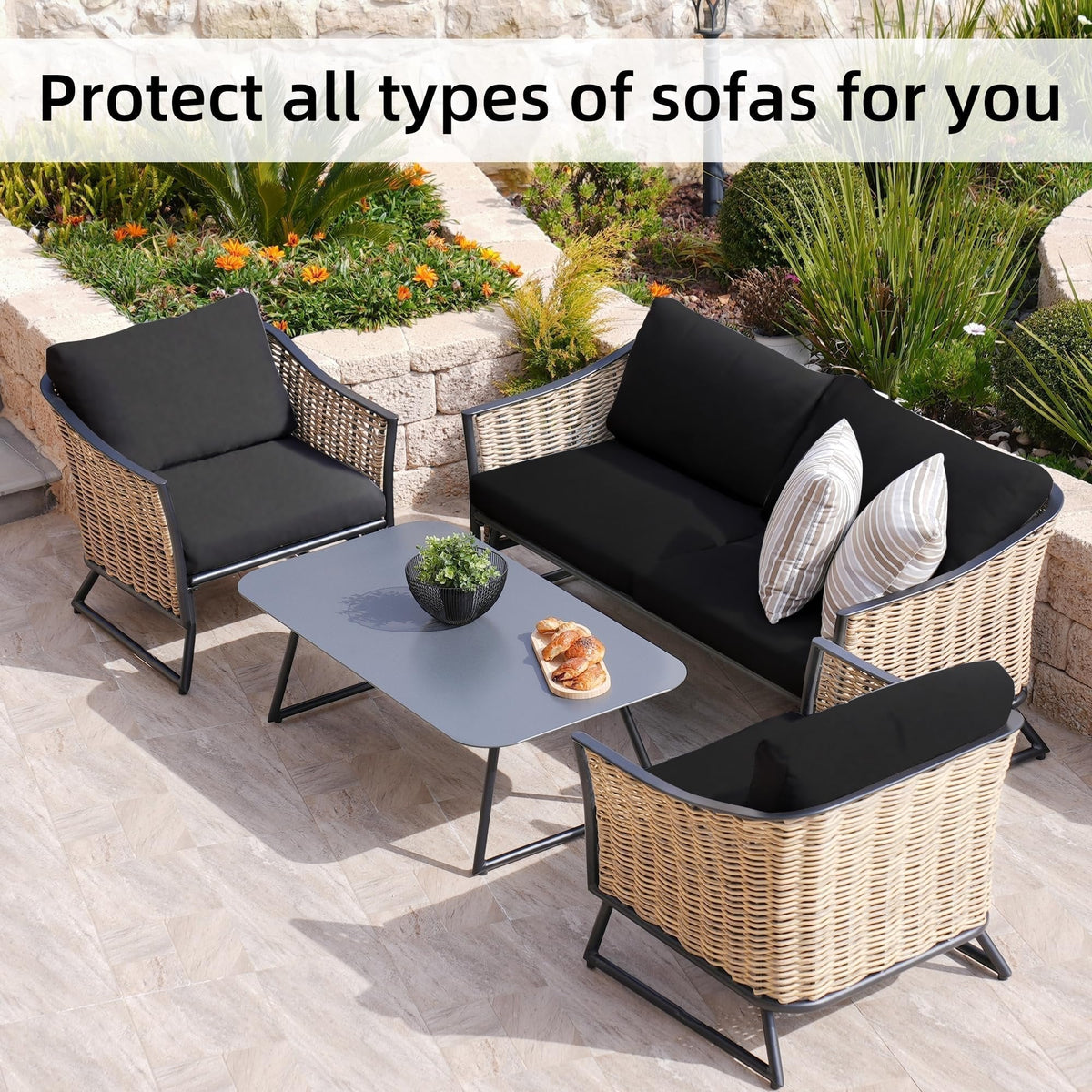 Stretch Sofa Cushion Covers — Only $9.99 Per Cover
