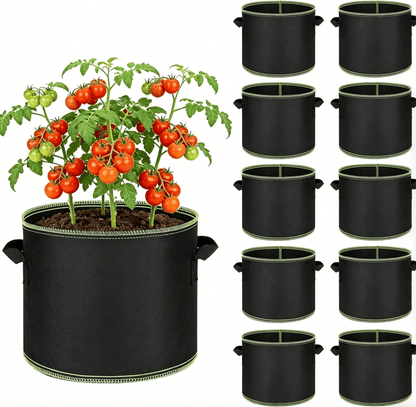 5-Pack 5 Gallon Grow Bags – Heavy Duty Aeration Fabric Pots with Handles for Vegetables, Flowers & Fruits