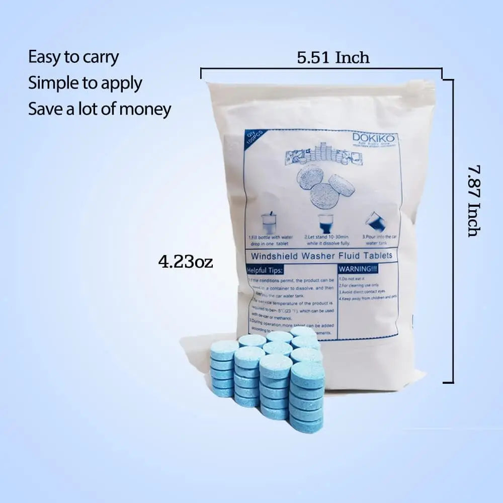 50PCS Car Windshield Washer Fluid Concentrate Tablets, Windshield Wiper Fluid