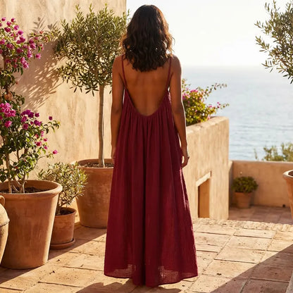 LAST DAY SAEL 40% OFF!!Women's Solid Color Cami Lounge Dress