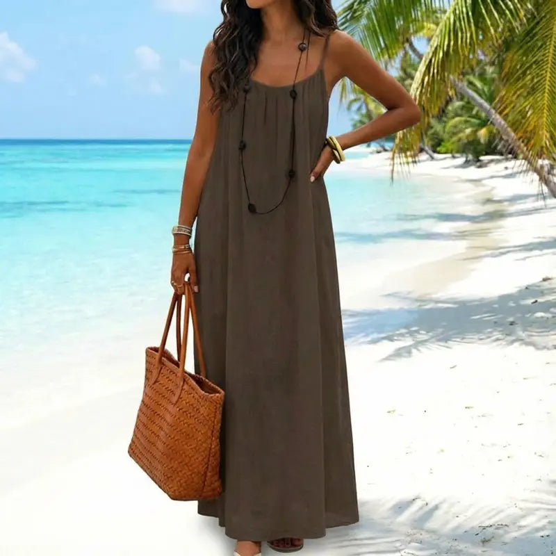 LAST DAY SAEL 40% OFF!!Women's Solid Color Cami Lounge Dress