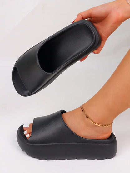 Women's Cartoon Print Sandals – Platform, Chunky Sole, Lightweight