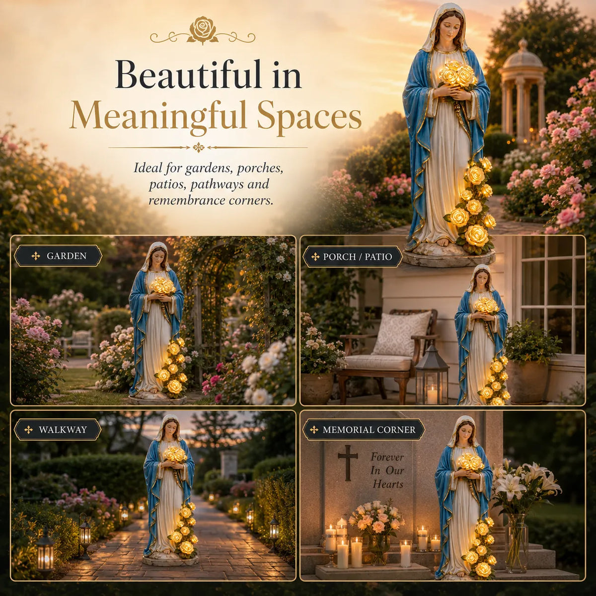 Virgin Mary Garden Light