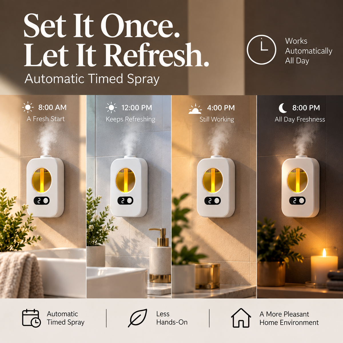 Automatic Fragrance Diffuser — Rechargeable Timed Spray