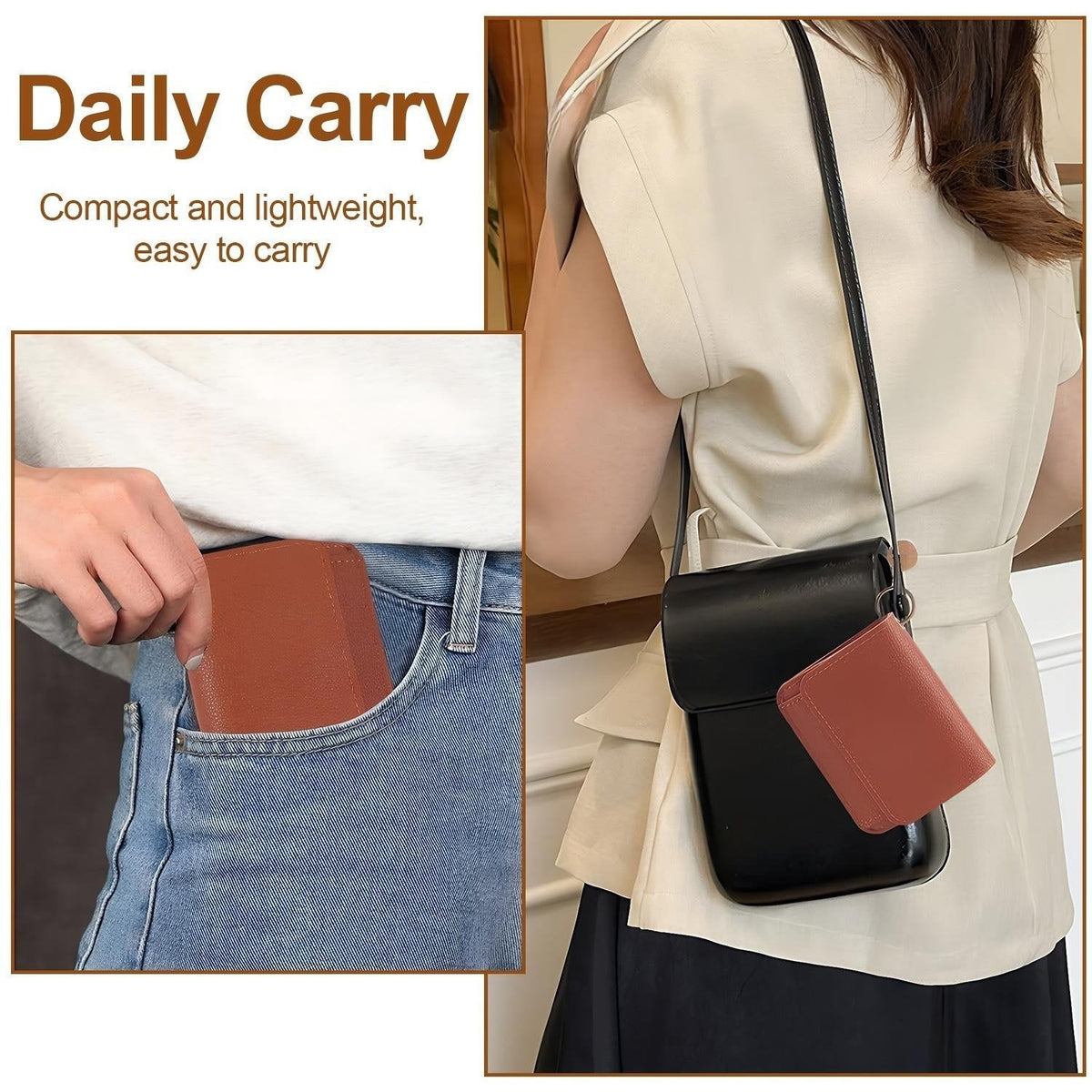 Compact RFID Wallet for Women – Fashionable Card Organizer & Coin Purse