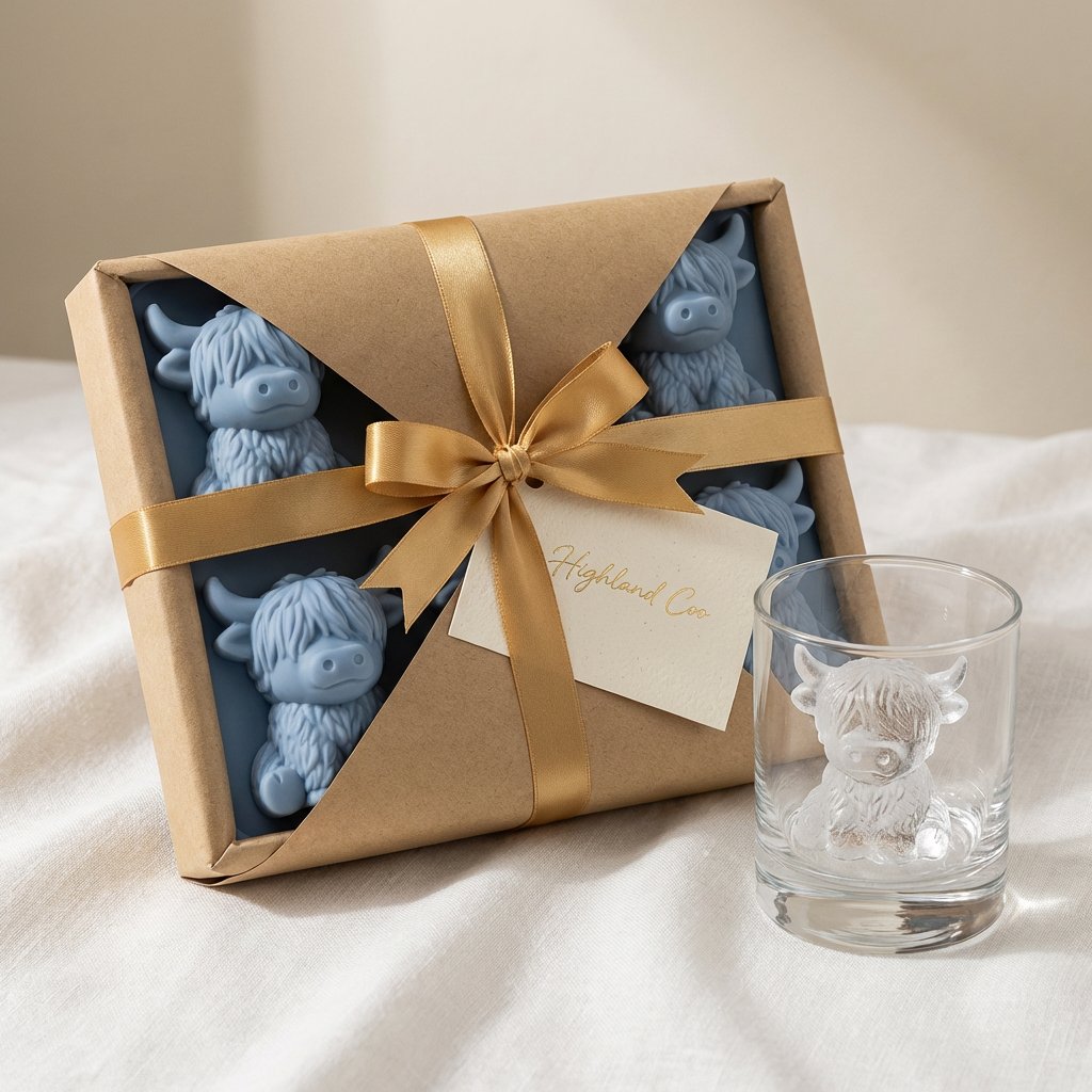 Mini Highland Cow/Rabbit Ice Cube Mold – Cute 3D Ice for Drinks, Parties & Gifts
