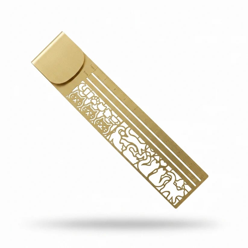 Cat Lover’s 2-in-1 Metal Bookmark Ruler