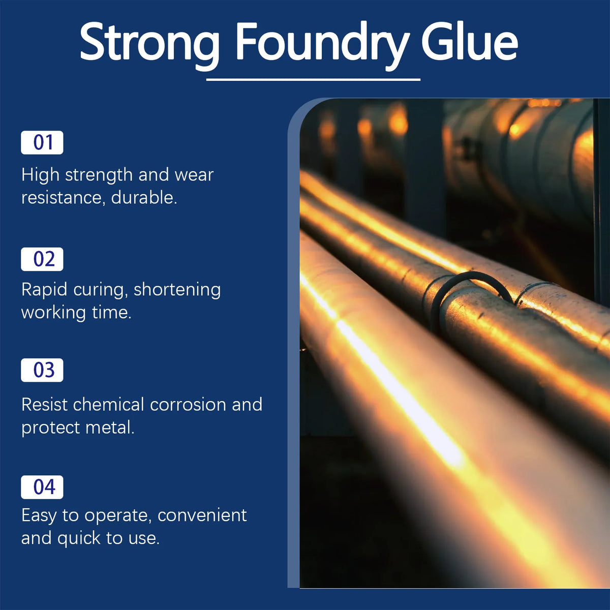 Waterproof & High-Temperature Resistant Metal Repair Adhesive