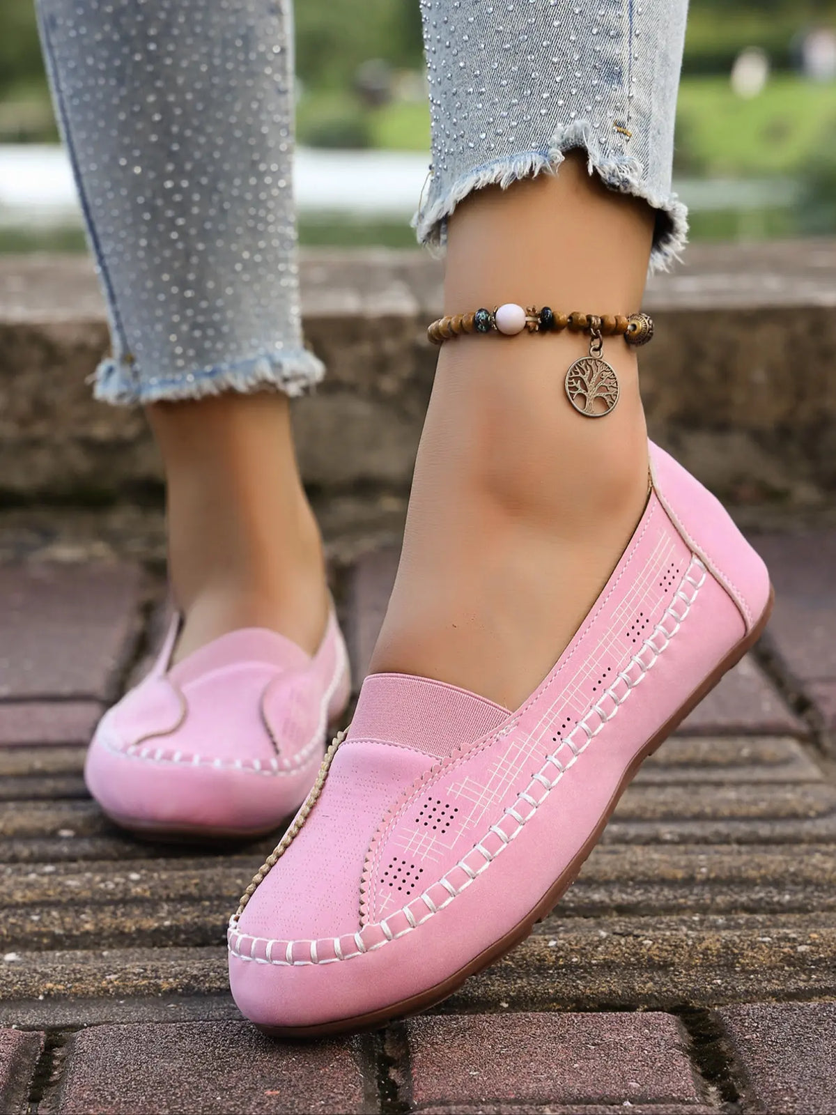 Women's Rubber Flats – Slip-On, Lightweight, Breathable