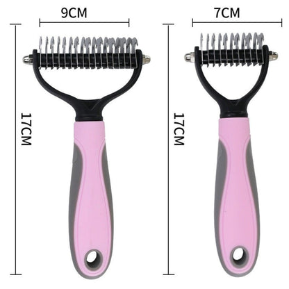 Double-Sided Pet Grooming Brush – Dog & Cat Hair Remover & Styling Comb