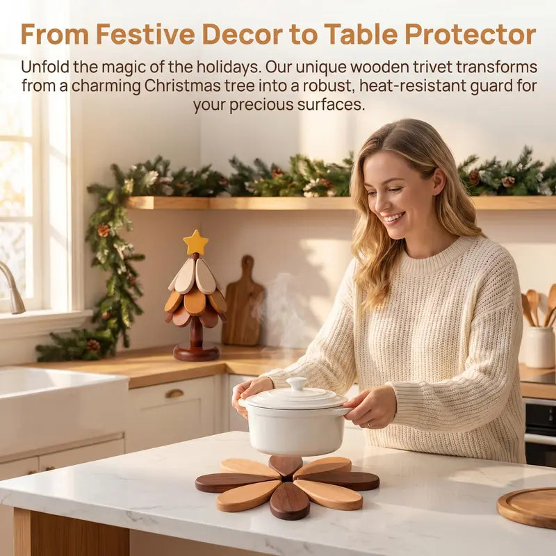 Wooden One Tree Solid Wood Coaster, Desktop Insulation Cup Mat