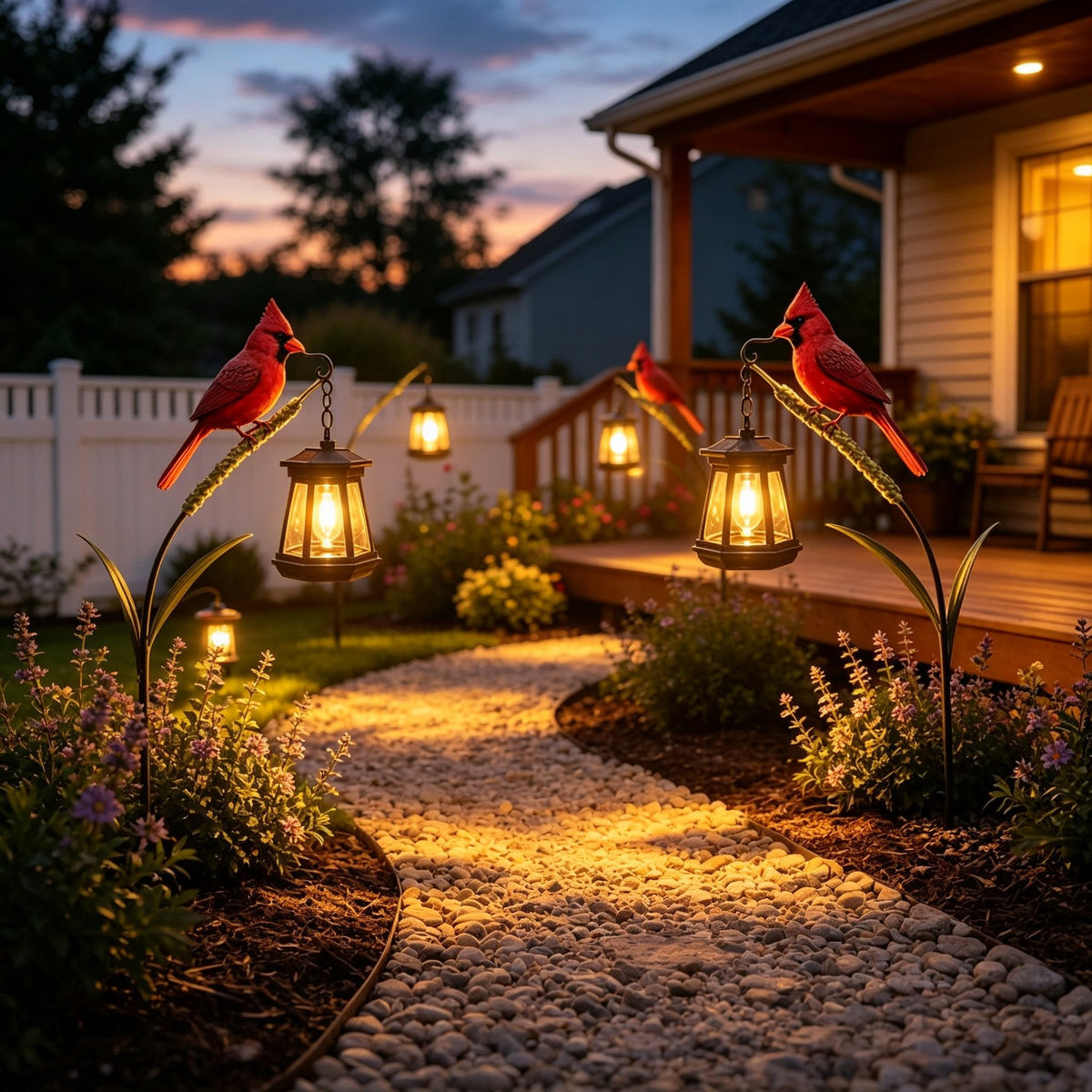 Cardinal Solar Light—A Beautiful Garden Light That Feels Full of Life