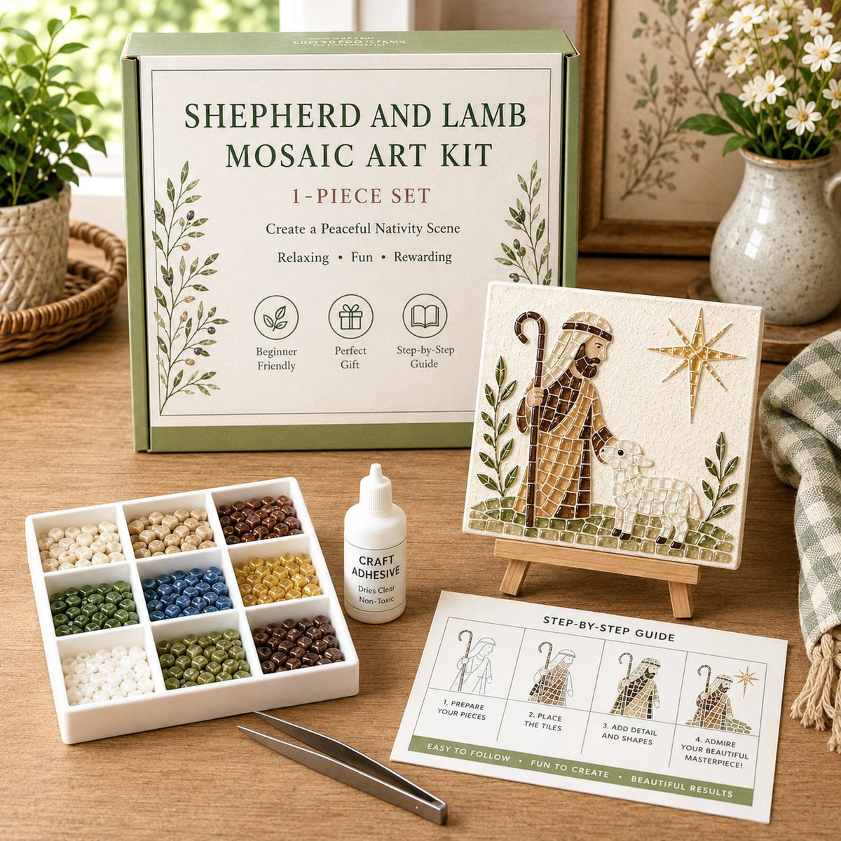 LAST DAY 49% OFF - Nativity Sea Glass Art Kit – Beginner-Friendly