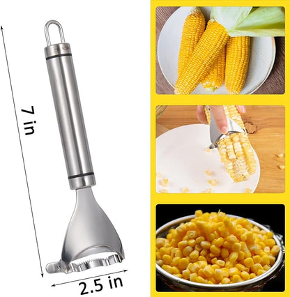 Stainless Steel Corn Stripper – Remove Kernels in Seconds