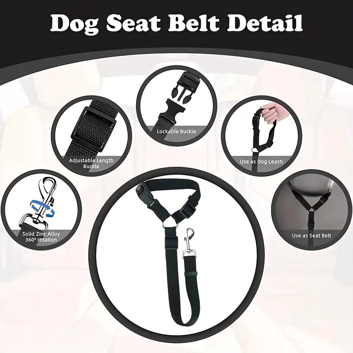 LIMITED TIME OFFER: BUY 1 GET 1 FREE! 2-Pack Dog Travel Safety Belts — Keep Your Pup Safe on Every Ride