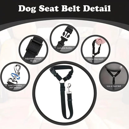 LIMITED TIME OFFER: BUY 1 GET 1 FREE! 2-Pack Dog Travel Safety Belts — Keep Your Pup Safe on Every Ride