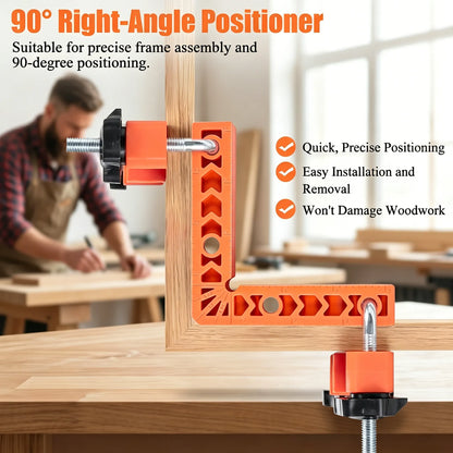 Perfect 90° Corners Made Easy – Professional Corner Clamp & Positioning Jig Set for Woodworking