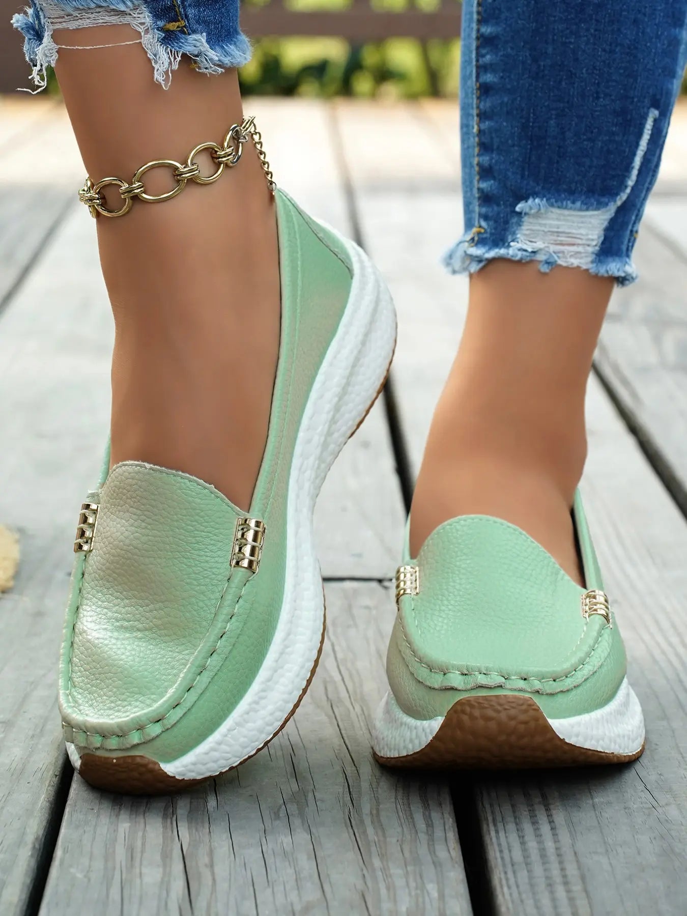 Women's Loafers – Chunky Sole, Wedge, Wide Fit
