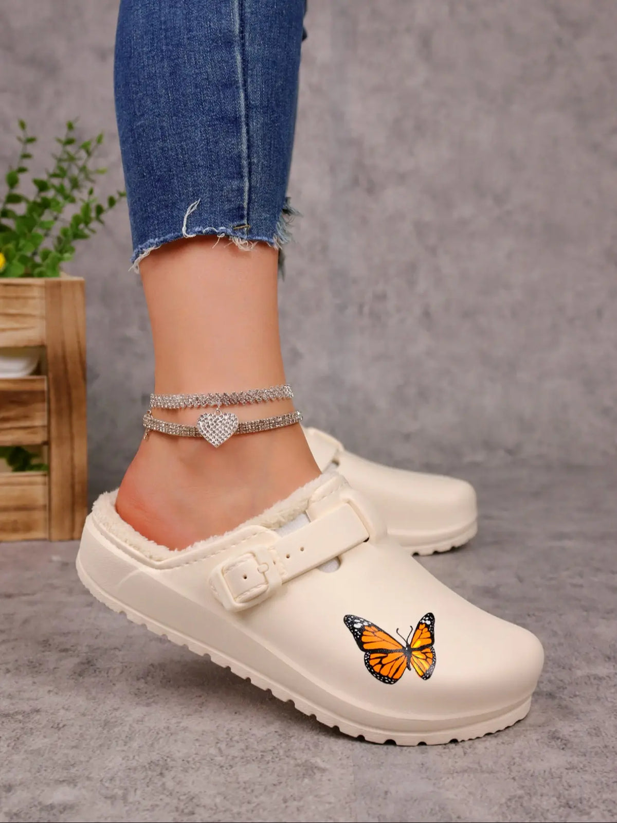 Women's Butterfly Print EVA Slippers