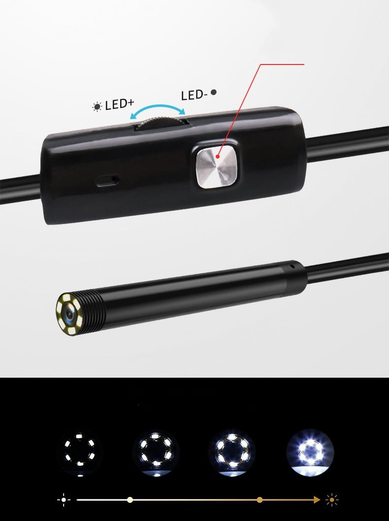 Plug-and-play endoscope camera – Compatible with Android、Windows、Mac(not applicable to Apple systems)