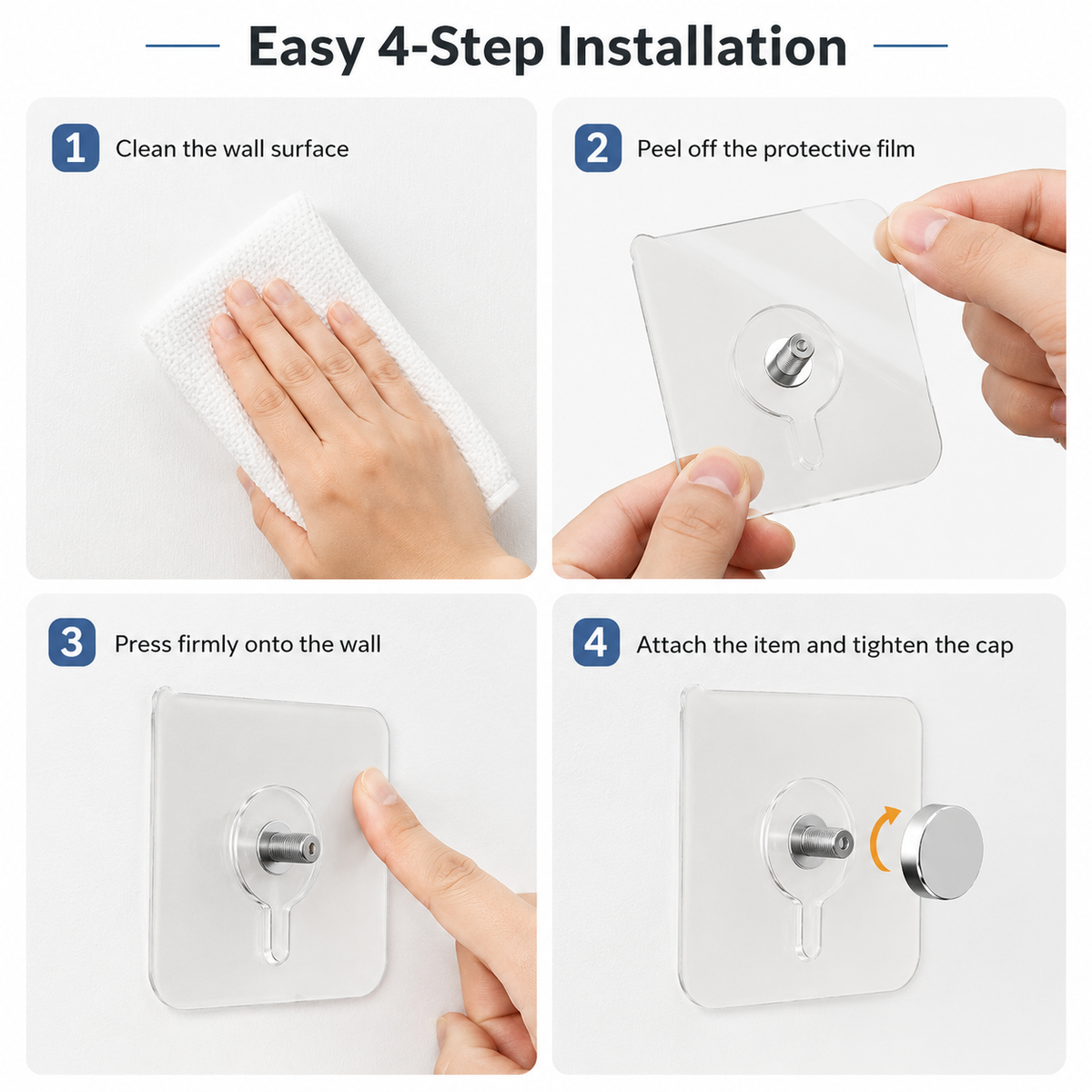 Limited-Time Deal — No-Drill Transparent Wall Hook