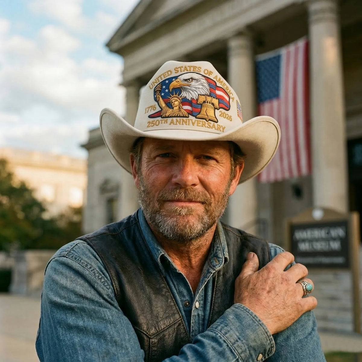 Last Day 50% OFF - 250 Years Later — Still Standing Patriotic Cowboy Hat
