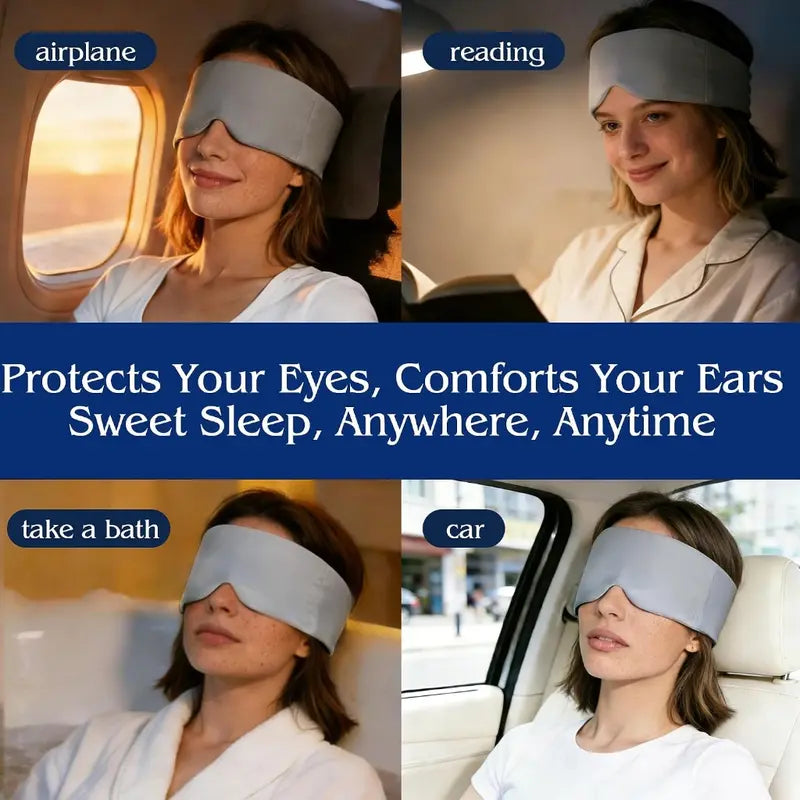 Lights Out Weighted Eye Mask – Strapless 360° Wraparound Sleep Mask