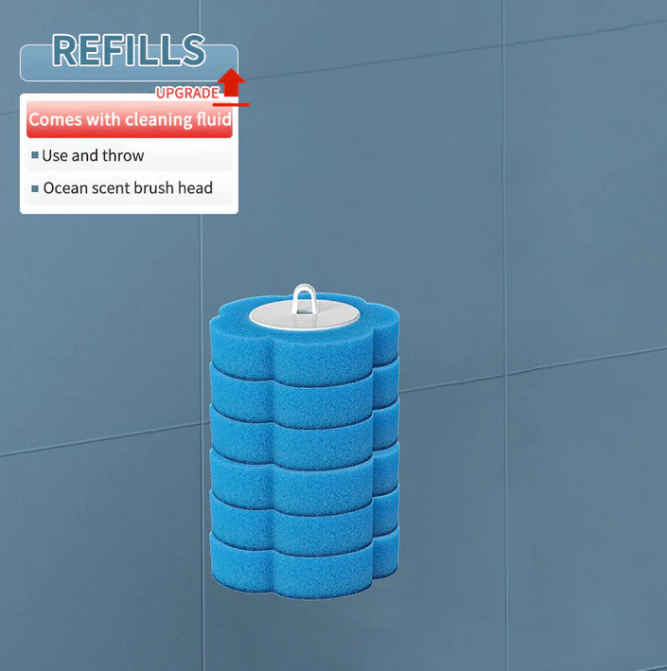 60K+ SOLD!Hygienic Disposable Toilet Brush | Wall-Mounted Replacement Head Set Hot Sale