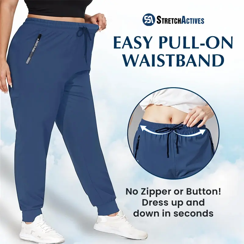 StretchActive - Women's Soft Stretch Casual Drape Pants