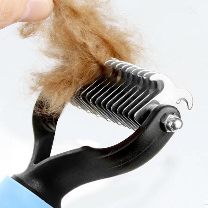 Double-Sided Pet Grooming Brush – Dog & Cat Hair Remover & Styling Comb
