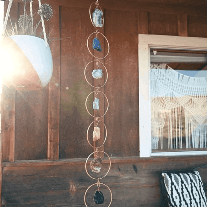 Handwoven 7 Chakra Crystal Wall Hanging – Tree of Life Energy Decor