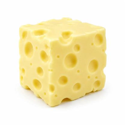 Cheese Cube Squishy Toy, Soft Moldable Petroleum Jelly-Filled Squeeze Ball