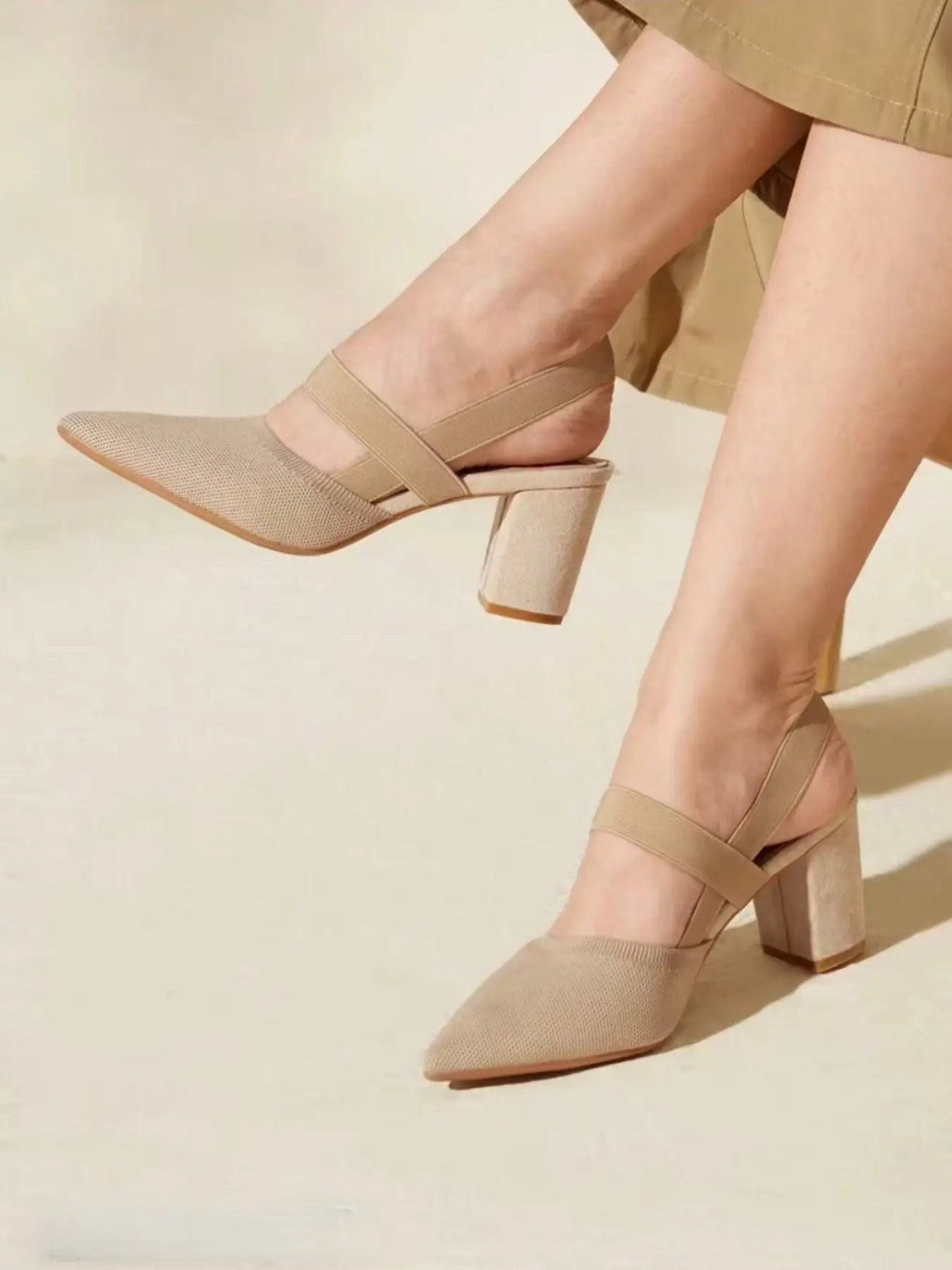 Women's Rubber Sandals – Pointed Toe, Stiletto Heel