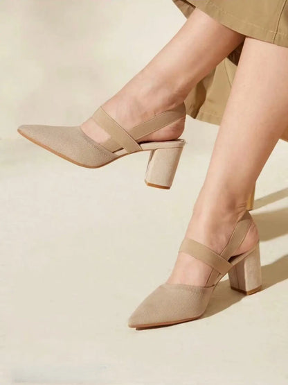 Women's Rubber Sandals – Pointed Toe, Stiletto Heel