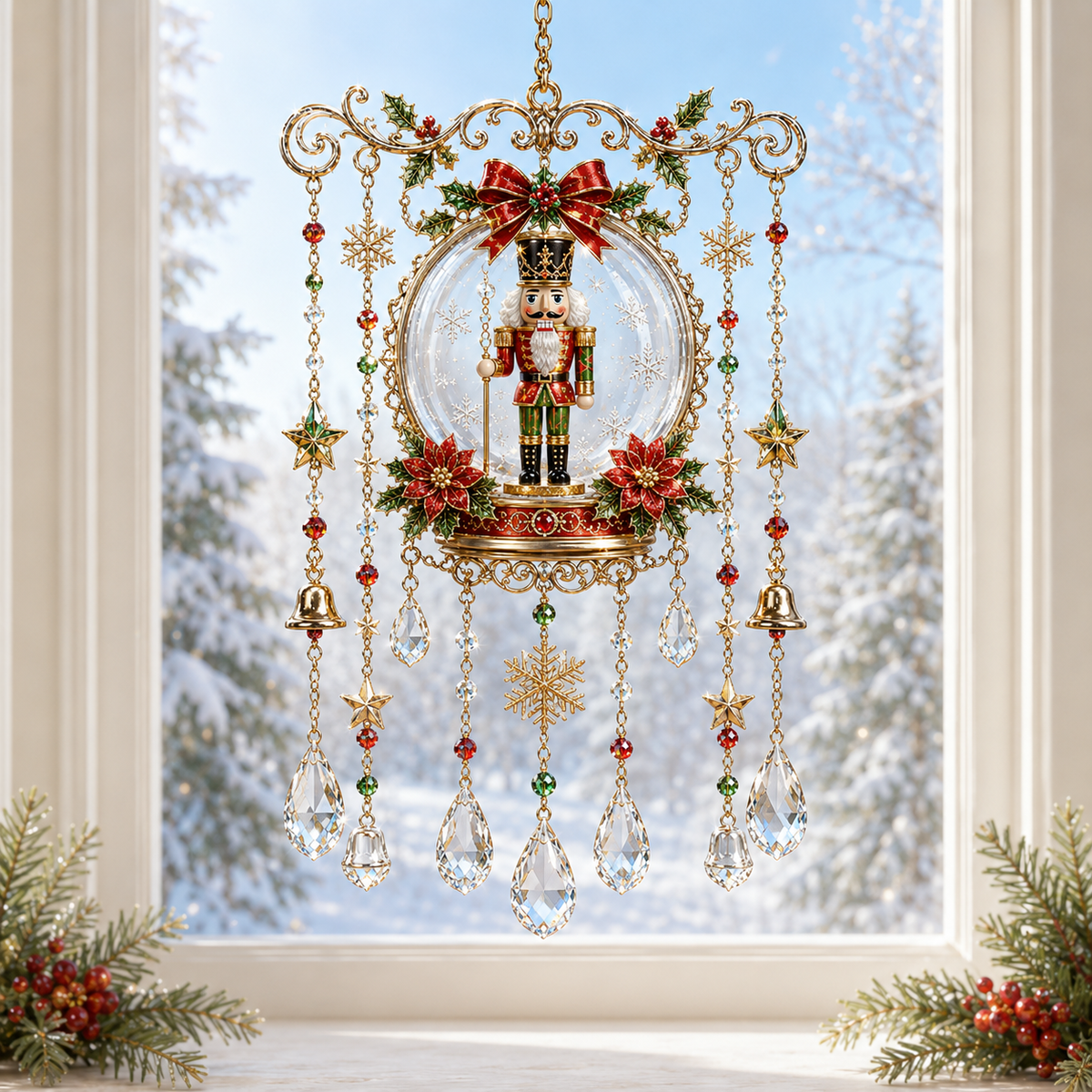 Last Day 49% OFF - Handmade Christmas Stained Glass Window Hanging